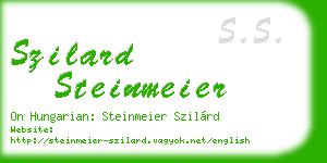 szilard steinmeier business card
